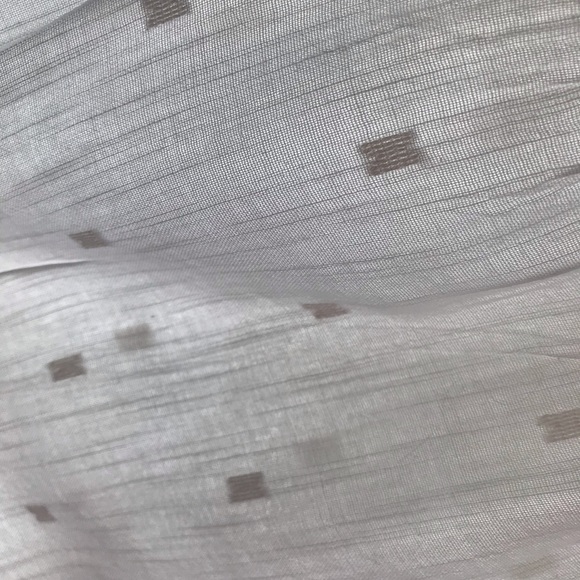 NWOT. Feminine White on White Blouse - Picture 7 of 8